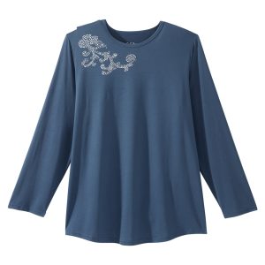 SILVERTS ADAPTIVE LLC Silverts® Open Back Adaptive Shirt, Small, Navy Blue SV196_SV2122_S