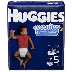 KIMBERLY CLARK Huggies® OverNites Diaper, Size 5 49540