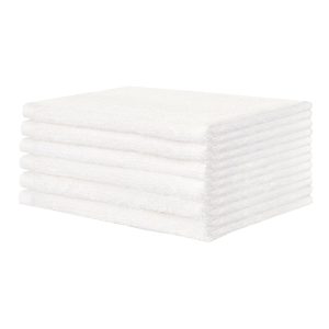 LEW JAN TEXTILE White Washcloth, 12 x 12 Inch V11-121275