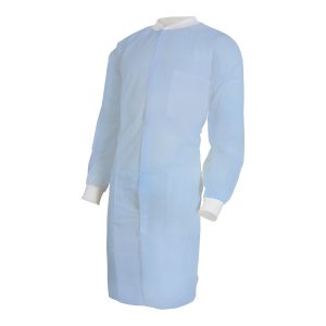 MCKESSON BRAND McKesson Lab Coat, Small / Medium, Blue 34141200