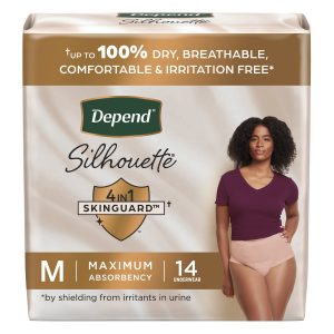 KIMBERLY CLARK Depend® Silhouette® Maximum Absorbency Underwear, Medium 55418
