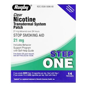 MAJOR PHARMACEUTICALS Rugby® Nicotine Polacrilex Stop Smoking Aid Transdermal Patch 00536589688