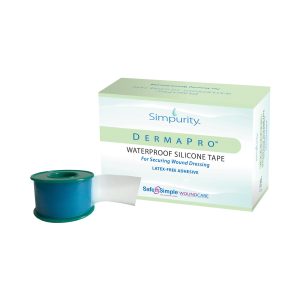 SAFE N SIMPLE DermaPro™ Silicone Medical Tape, 2 Inch x 15 Foot, Transparent SNS57232