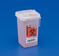 CARDINAL SharpSafety™ Phlebotomy Sharps Container, 1 Quart, 11 x 10¾ x 4¾ Inch 8900MW