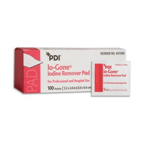PROFESSIONAL DISPOSABLES Io-Gone Iodine Removal Wipe, 3 x 6.6 centimeters B47000