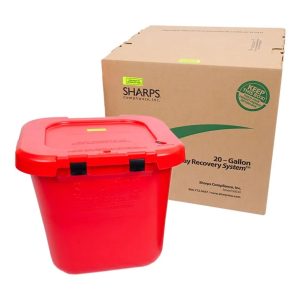 SHARPS COMPLIANCE TakeAway® Recovery System Mailback Chemotherapy Container, 20 Gallon 84020