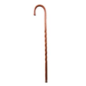 MABIS HEALTHCARE Brazos™ Twisted Oak Crookneck Cane, 37-Inch Height, Red 502-3000-0247
