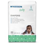 MCKESSON BRAND McKesson Baby Diaper, Size 1 for Babies weighing 8 – 14 lbs. BD-SZ1