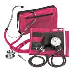 VERIDIAN HEALTHCARE LLC Sterling Series ProKit™ Aneroid Sphygmomanometer with Stethoscope, Magenta 02-12608