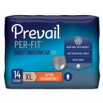 FIRST QUALITY PRODUCTS LLC Prevail® Per-Fit® Men Adult Moderate Absorbent Underwear, X-Large, White PFM-514