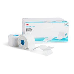 SOLVENTUM CORPORATION 3M™ Multipore™ Dressing Retention Tape with Liner, 2 Inch x 5-1/2 Yard, White 3730-2