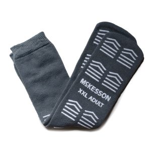 MCKESSON BRAND McKesson Slipper Socks, Double Tread, 2X-Large, Gray 16-XXL-3800-D