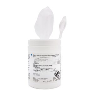 MCKESSON BRAND McKesson Germicidal Large Surface Disinfectant Wipes, Canister, 160 ct. 50-66160