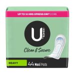 KIMBERLY CLARK U by Kotex® Clean & Secure, up to 10 Hours Xpress Dri®Core, Maxi Pads, Heavy 49062