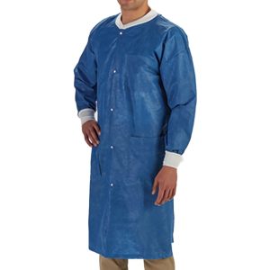 GRAHAM MEDICAL PRODUCTS LabMates® Lab Coat, X-Large, Blue 85180