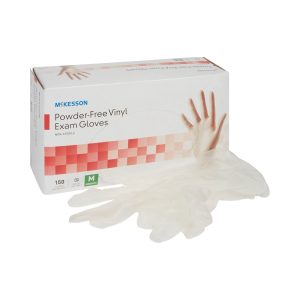 MCKESSON BRAND McKesson Vinyl Exam Glove, Medium, Clear 14-136