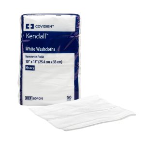 CARDINAL Kendall™ White Washcloth, 10 x 13 Inch 6040N