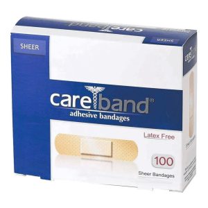 ASO LLC Careband™ Sheer Adhesive Strip, 3/8 x 1-1/2 Inch CBD2027-012-000