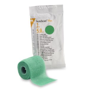 SOLVENTUM CORPORATION 3M™ Scotchcast™ Plus Cast Tape, Green, 2 Inch x 4 Yards 82002G