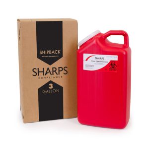 SHARPS COMPLIANCE Sharps Recovery System™ Mailback Sharps Container, 3 Gallon, 17 x 6 x 9 Inch 13000-008