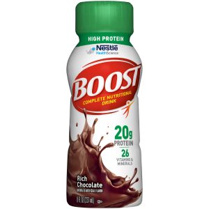 NESTLE CLINICAL NUTRITIONAL Boost® High Protein Chocolate Complete Nutritional Drink, 8-ounce bottle 00041679221938