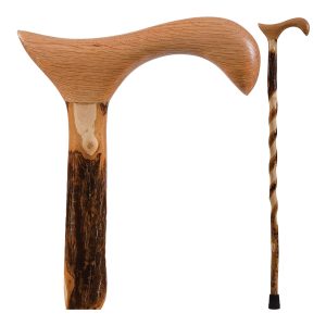 MABIS HEALTHCARE Brazos™ Twisted Hickory Cane, 37-Inch Height 502-3000-0086