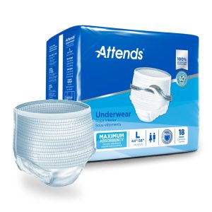 ATTENDS HEALTHCARE PRODUCTS Attends® Care Adult Absorbent Underwear, Heavy Absorbency, Large, White APV30100
