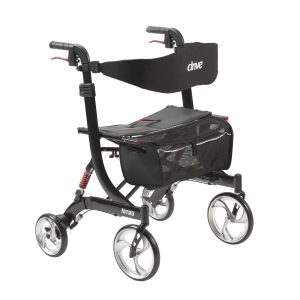 DRIVE DEVILBISS HEALTHCARE Nitro HD Bariatric Four-Wheel Rollator, Black 10266HD-BK