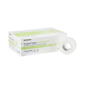 MCKESSON BRAND McKesson Silicone Medical Tape, 1 Inch x 5-1/2 Yard, Transparent 16-48410