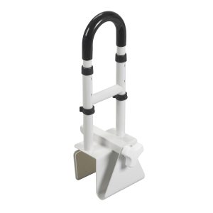 DRIVE DEVILBISS HEALTHCARE drive™ Clamp-On Tub Rail, White Steel, 14.5 – 17 Inch Height RTL12036-ADJ
