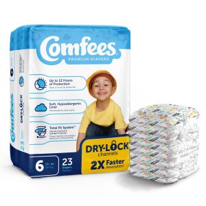 ATTENDS HEALTHCARE PRODUCTS Attends Comfees Premium Baby Diapers, Tab Closure, Kid Design, Size 6 CMF-6