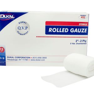 Dukal™ Sterile Fluff Bandage Roll, 2 Inch x 5 Yard, 2-Ply 452