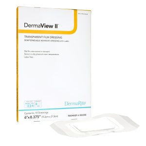 SION BRANDS LLC DermaView II™ Transparent Film Dressing with Border, 15.2 x 21.3 Centimeter 00254E