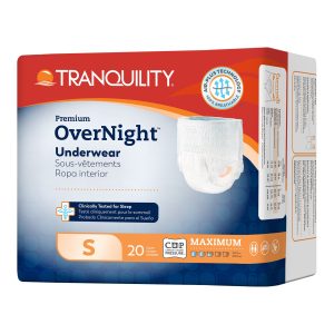 PRINCIPLE BUSINESS ENTERPRISES Tranquility Premium OverNight Disposable Absorbent Underwear, Small 2114