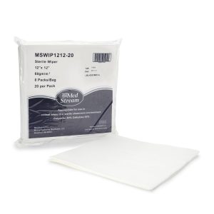 MCKESSON BRAND McKesson Cleanroom Wipe ISO Class 5, White, Sterile, Disposable, 12 x 12 Inch MSWIP1212-20