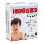 KIMBERLY CLARK Huggies® Snug & Dry™ Diapers, Size 6 56429