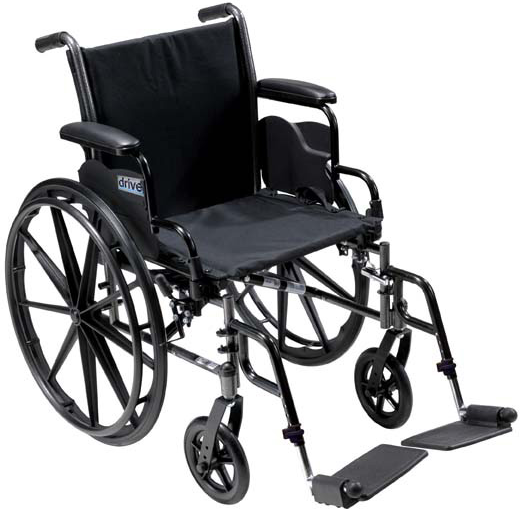 DRIVE DEVILBISS HEALTHCARE drive™ Cruiser III Lightweight Wheelchair, 20-Inch Seat Width K320DFA-ELR