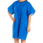 SALK INC Reusable TieBack™ Patient Exam Gown, One Size Fits Most, Blue Marble Print 550BM