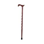 MABIS HEALTHCARE Brazos™ Twisted Oak Cane with T-Handle, 34-Inch Height, Red 502-3000-0051