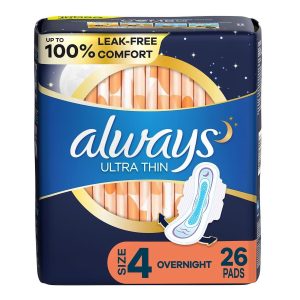 PROCTER & GAMBLE Always® Ultra Thin Pads Size 4 Overnight with Flexi-Wings 03700099089