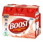NESTLE CLINICAL NUTRITIONAL Boost® Original Strawberry Balanced Nutritional Drink, 8-ounce bottle 00041679676363