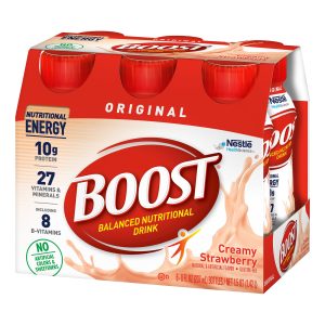 NESTLE CLINICAL NUTRITIONAL Boost® Original Strawberry Balanced Nutritional Drink, 8-ounce bottle 00041679676363