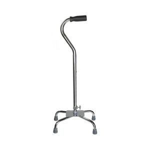 MCKESSON BRAND McKesson Steel Chrome Offset Quad Cane, 29 – 37.5 Inch 146-10300-4