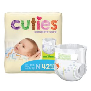 FIRST QUALITY PRODUCTS LLC Cuties® Premium Diaper, Newborn CR0001