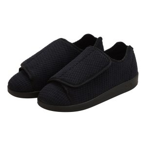 SILVERTS ADAPTIVE LLC Silverts® Men's Double Extra Wide Slip Resistant Slippers, Black, Size 7 SV55105_SVBCB_7