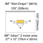 SOLVENTUM CORPORATION 3M™ Steri-Drape™ Sterile Large Isolation Orthopedic Drape, 129 x 100 Inch 6619
