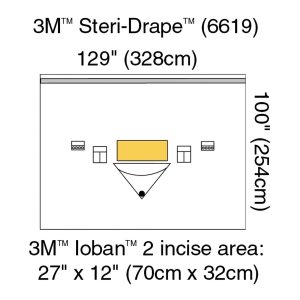 SOLVENTUM CORPORATION 3M™ Steri-Drape™ Sterile Large Isolation Orthopedic Drape, 129 x 100 Inch 6619