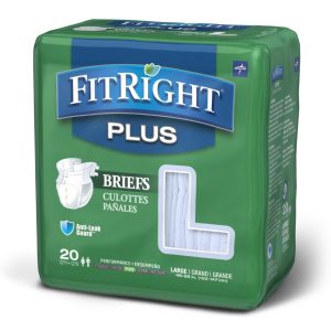 MEDLINE FitRight™ Plus Anti-Leak Guard Briefs, Large FITPLUSLG
