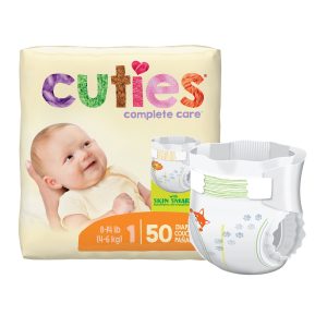 FIRST QUALITY PRODUCTS LLC Cuties® Premium Diaper, Size 1 CR1001