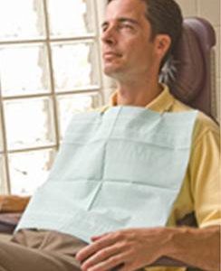 GRAHAM MEDICAL PRODUCTS Aqua-Gard® Blue Dental Bib, 16-1/2 x 19 Inch 16168